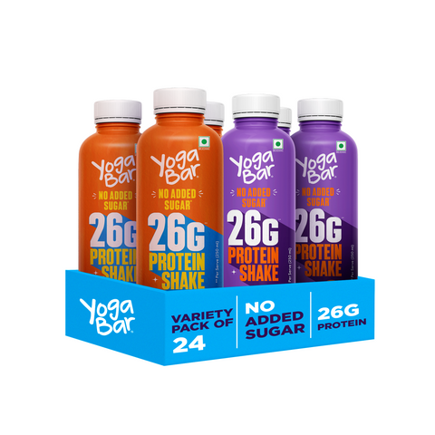 26g Protein Shake - Variety Pack of 24 - Cold Coffee & Double Chocolate