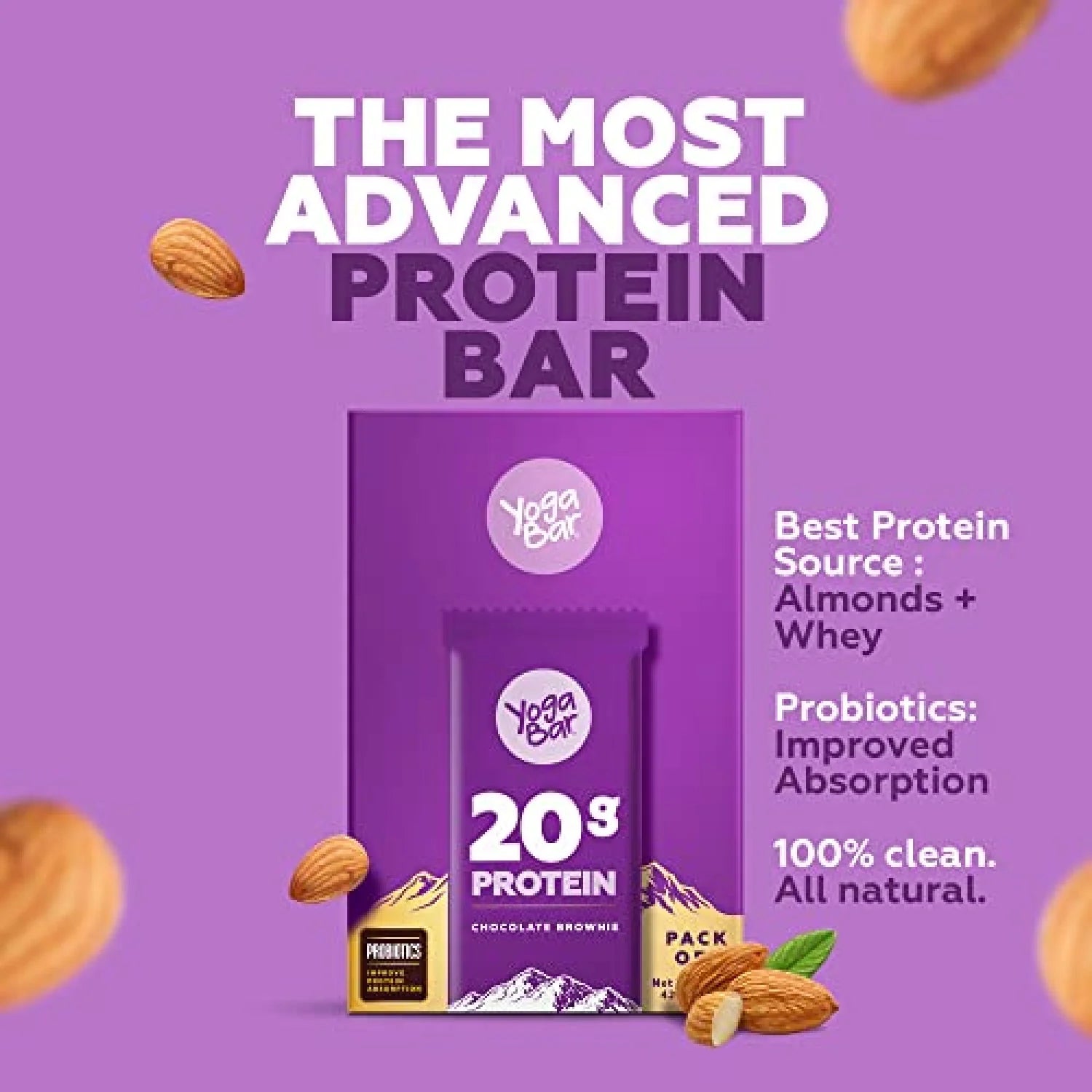 62% OFF on Yogabar Protein Bar Chocolate Brownie - ( Pack of 6