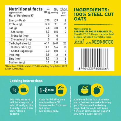 Steel Cut Oats 1.5kg