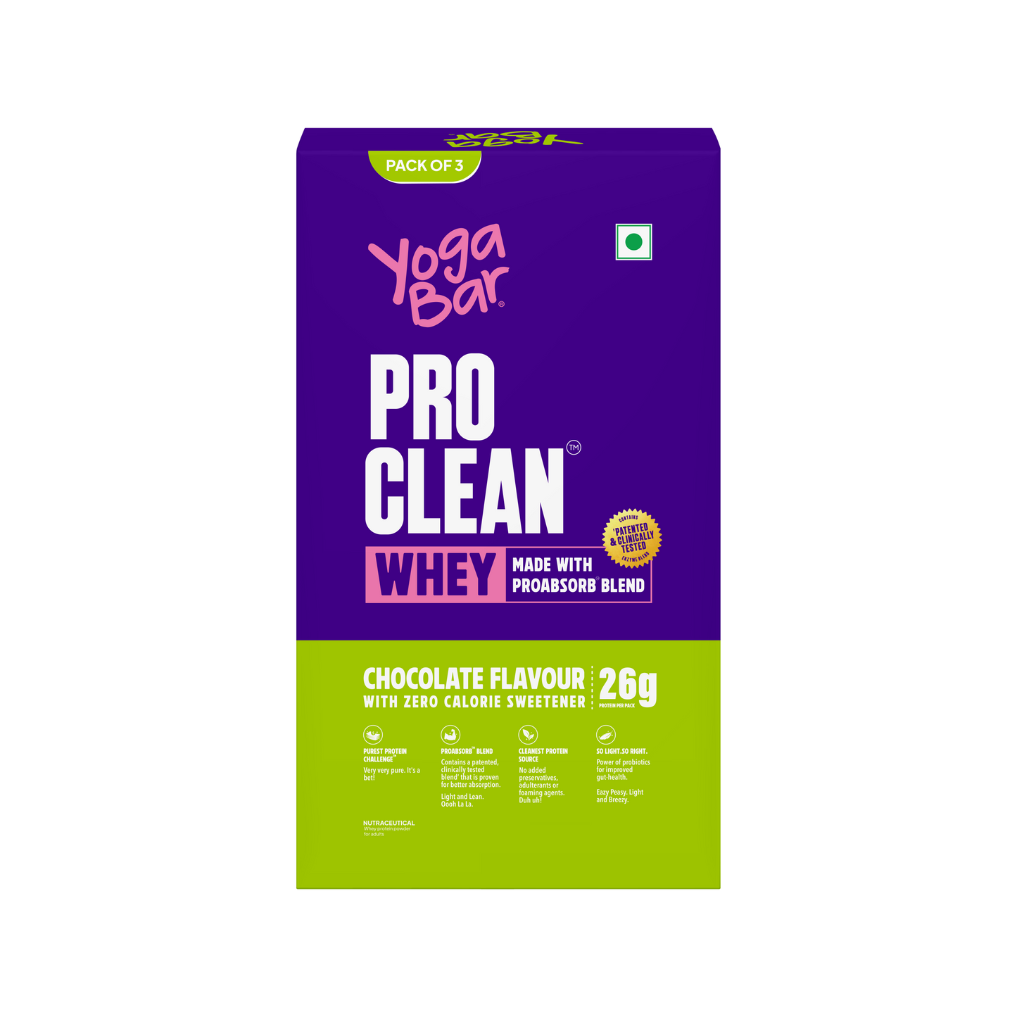 ProClean Whey 0 Calorie Sweetener (Chocolate) - 35g Sachet Pack of 3