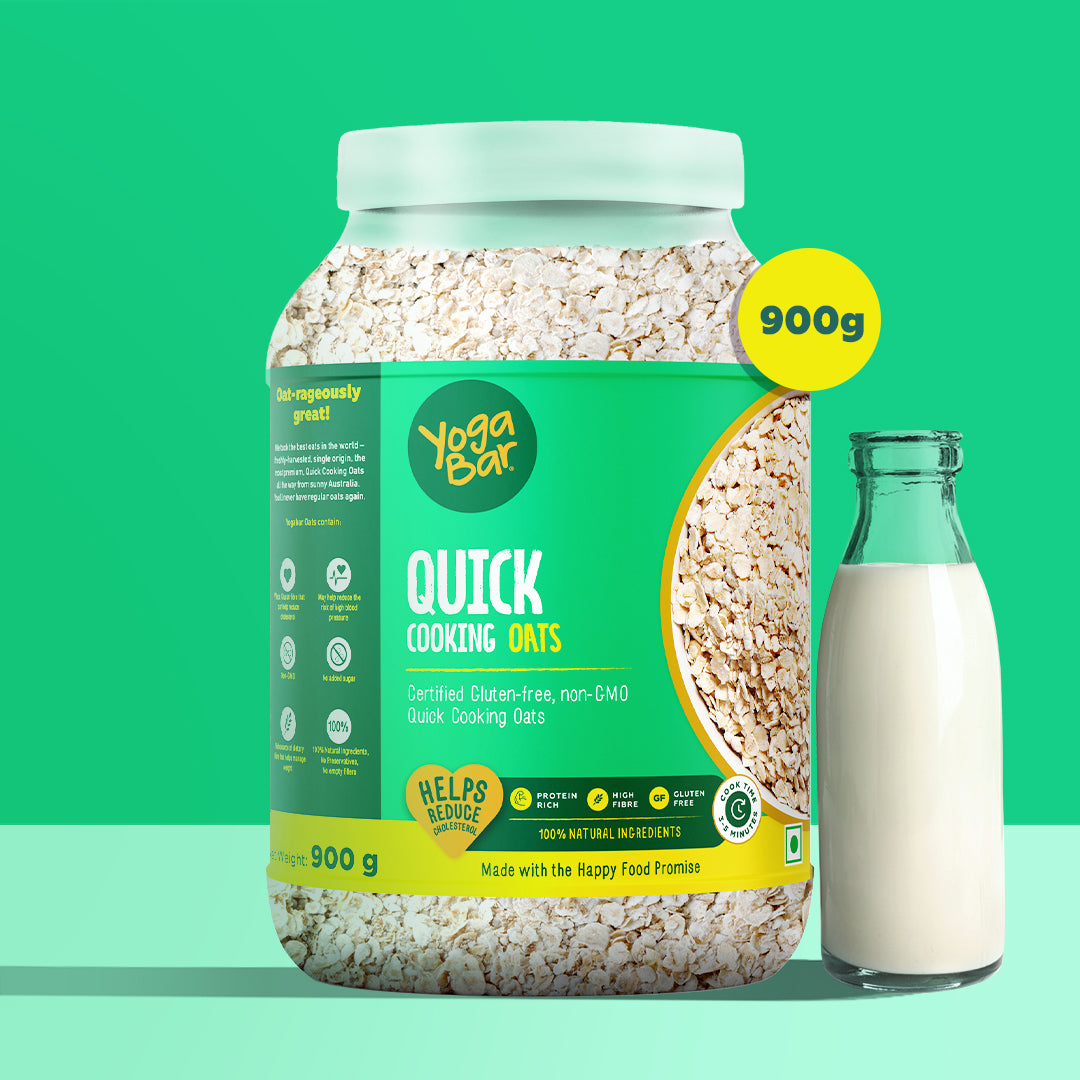 Yoga Bar Quick Cooking Oats: Gluten Free | High Fibre | Rich in Protein - | types of oats | LoveLocal